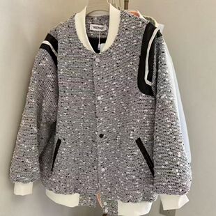 流行撞色夹克复古短款 设计宽松慵懒上衣 香风棒球外套2025春春新款