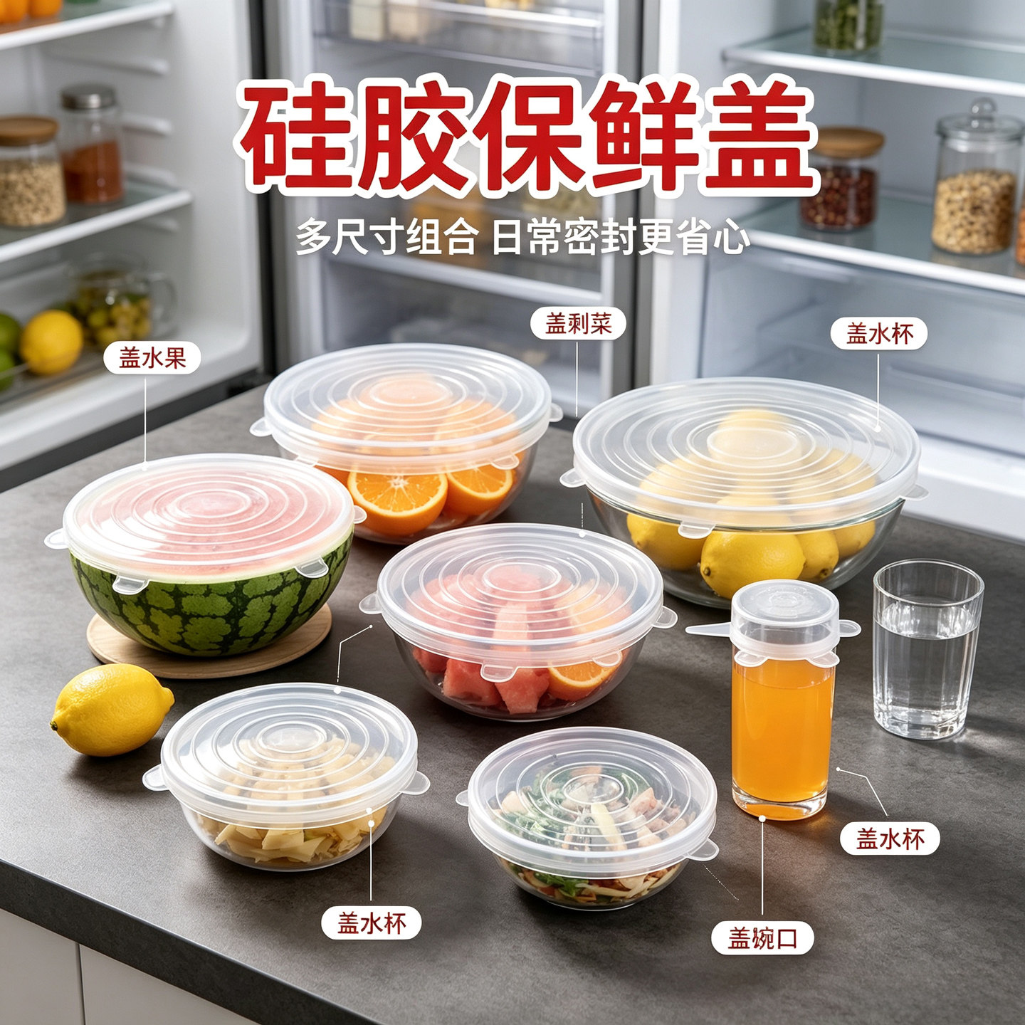 食品级硅胶盖子万用保鲜罩