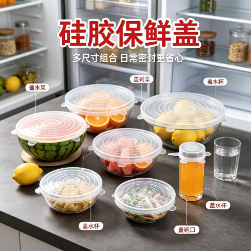 食品级硅胶盖子万用保鲜罩