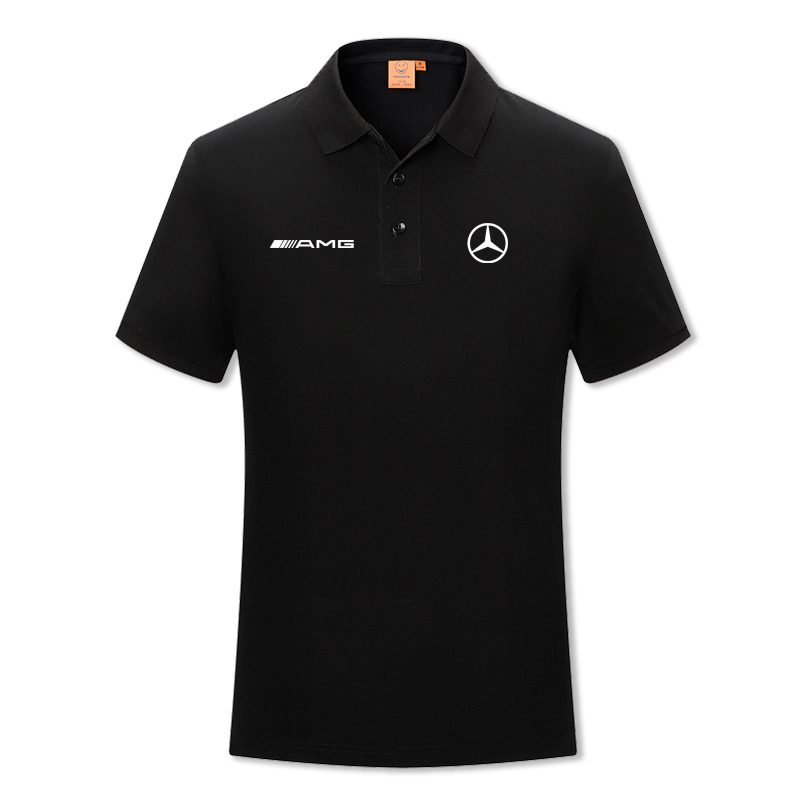 定制奔驰AMG polo衫汽车4S店短袖T恤工作服男女工衣服装车友会标