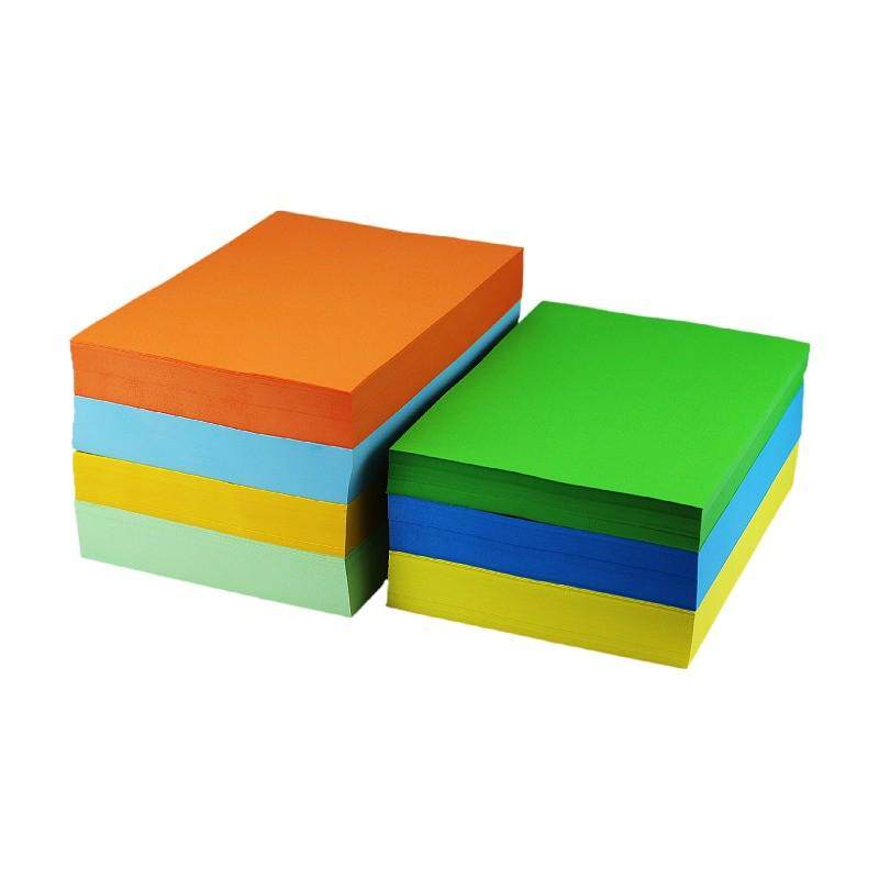 热销500张加厚80ga4彩色打印纸a5粉红色A3大红色手工复印纸绿皇彩