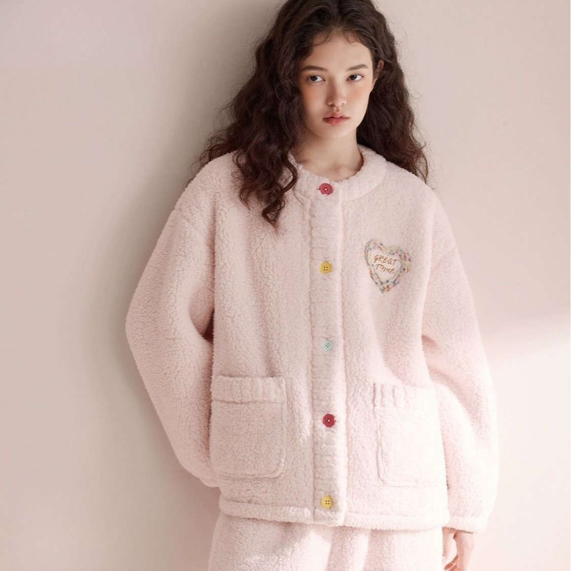 珊瑚绒睡衣女秋冬羊羔绒加厚桂花绒甜美保暖冬外穿家居服两件套装