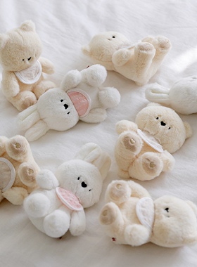 现货mollypets* 韩国代购SSFW正品 宠物猫狗发声毛绒陪睡玩具小熊