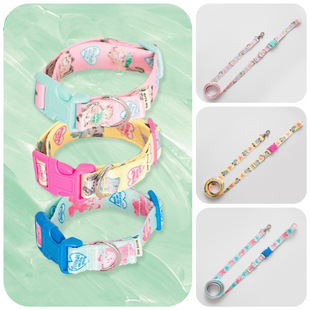 马卡龙猫狗小型犬项圈牵引绳脖圈 BM联名款 现mollypets 韩国代购