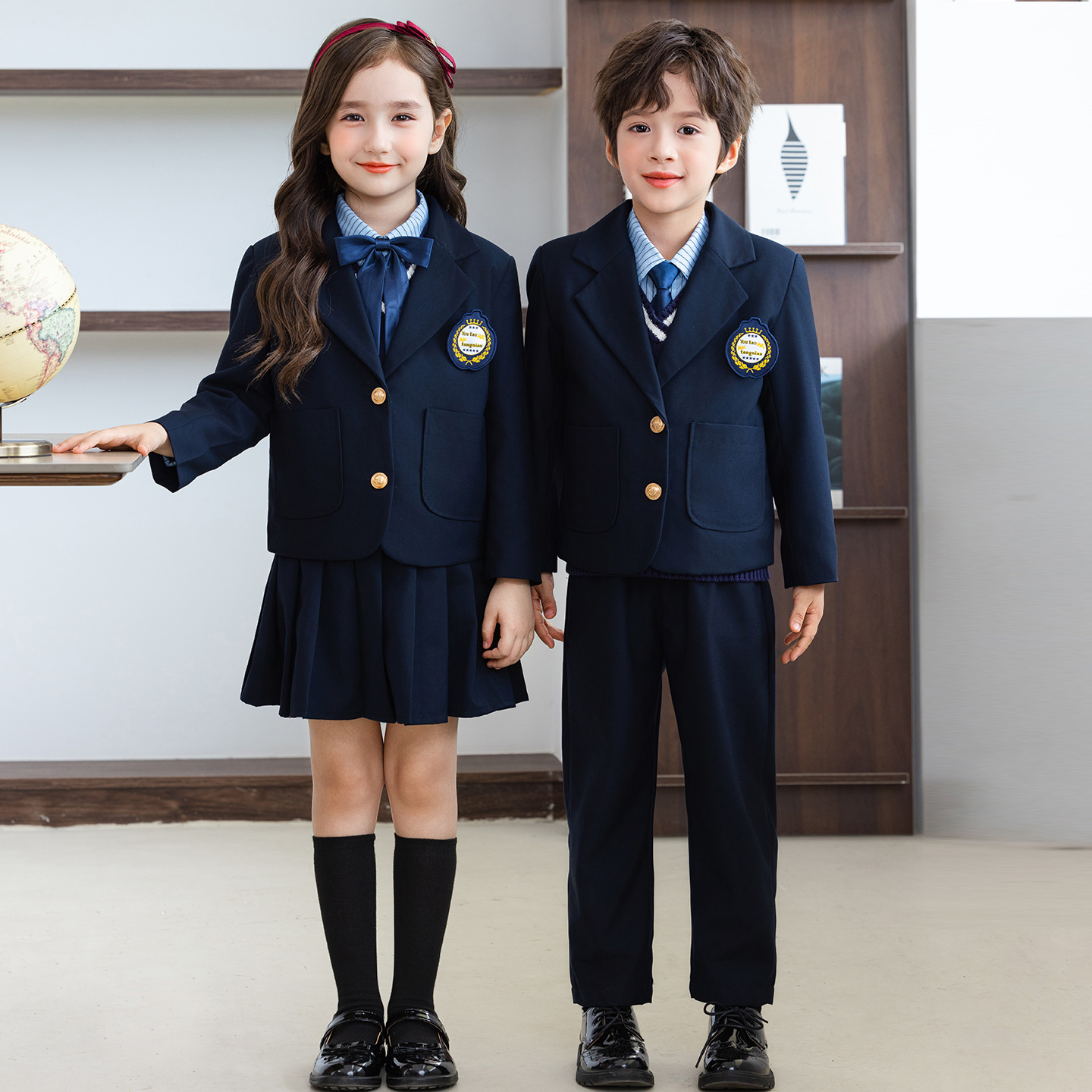 英伦风西服套装小学生校服春秋冬季班服儿童演讲礼服演出大合唱服