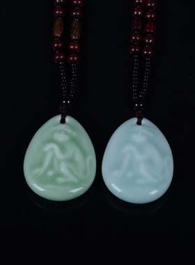 猴子陶瓷挂脖民族风项链服饰配件