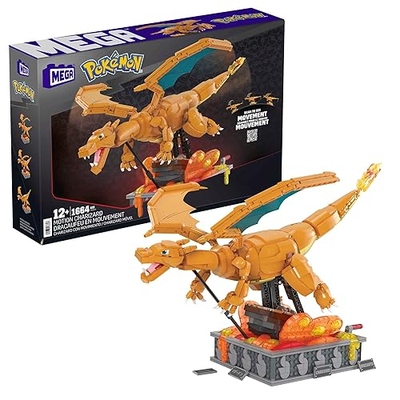 Mega  Blocks Pokemon宝可梦喷火龙积木套装玩具小智神奇宝贝