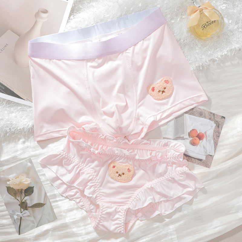 甜米家的小熊情侣内裤一男一女纯欲风性感夫妻情侣内衣可爱套装,女士内衣/男士内衣/家居服,女三角裤,淘宝优惠券,粉丝福利购,淘宝优惠卷