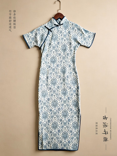 复古优雅古法全开襟透气性好