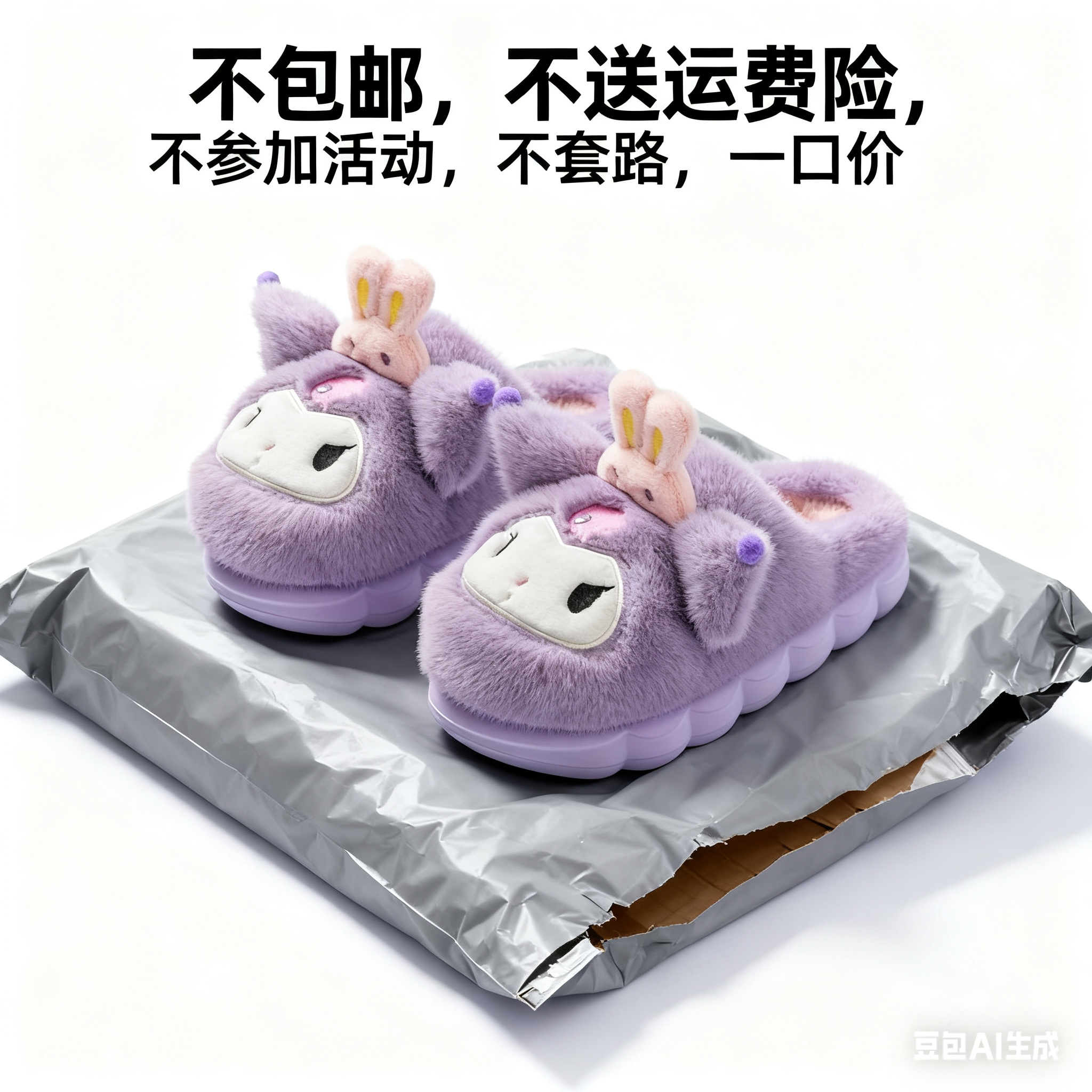 美乐蒂库洛米儿童拖鞋冬季毛毛鞋