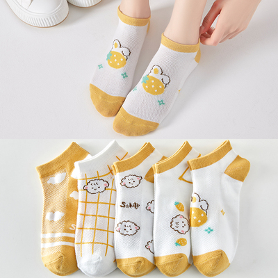 紫卡兔潮流网眼夏季女短袜