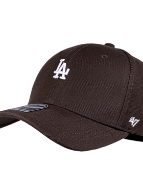 美国LA帽子正品2025新款硬顶小标NY运动咖啡褐色休闲鸭舌帽棒球帽