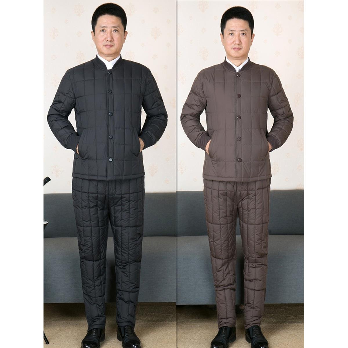 中老年棉衣棉裤套装男羽绒棉服内胆老人内穿加厚保暖爸爸棉袄爷爷