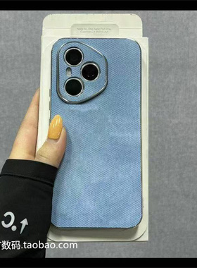 蓝色牛仔纹适用小米红米K90promax手机壳K80Ultra电镀边K70E全包K60/K50至尊版K40pro+防摔K40S精孔个性小众1