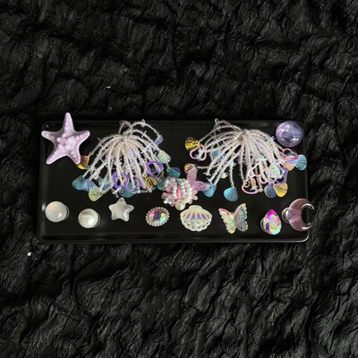 手工串珠兰铃雪团流苏鞋扣