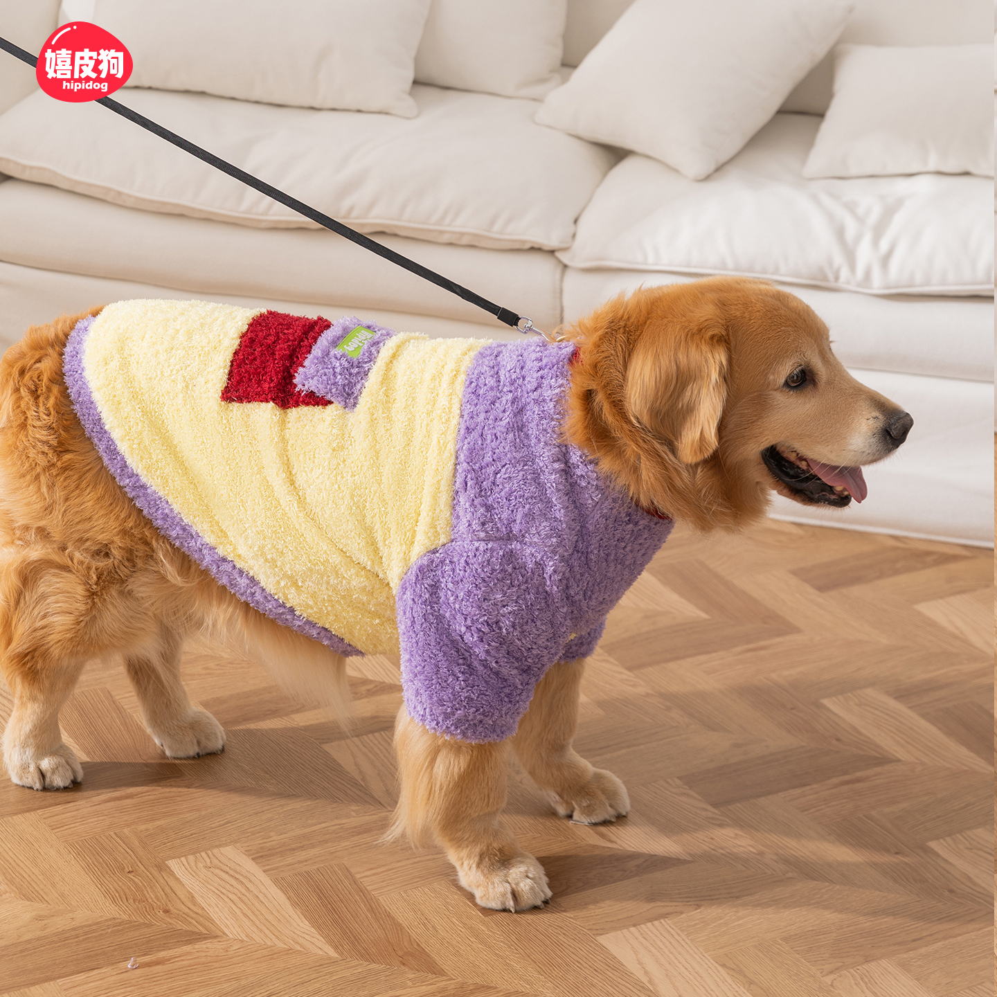嬉皮狗大狗狗衣服比熊泰迪雪纳瑞幼犬秋冬装中大型犬专用宠物绒衣