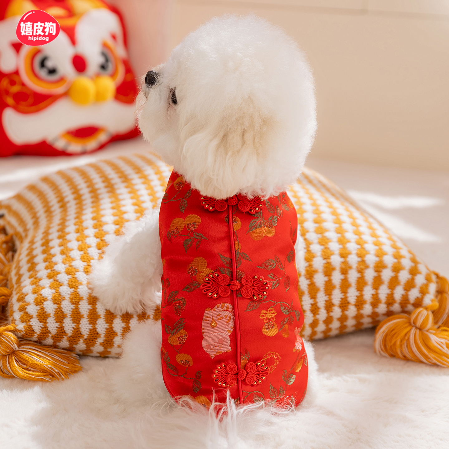 狗狗衣服2025新款冬装比熊泰迪雪纳瑞唐装新年小型犬宠物小狗衣服