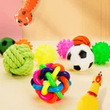 Собачья игрушечная мяч, измельчение зубов, кусание, плюшевые щенки