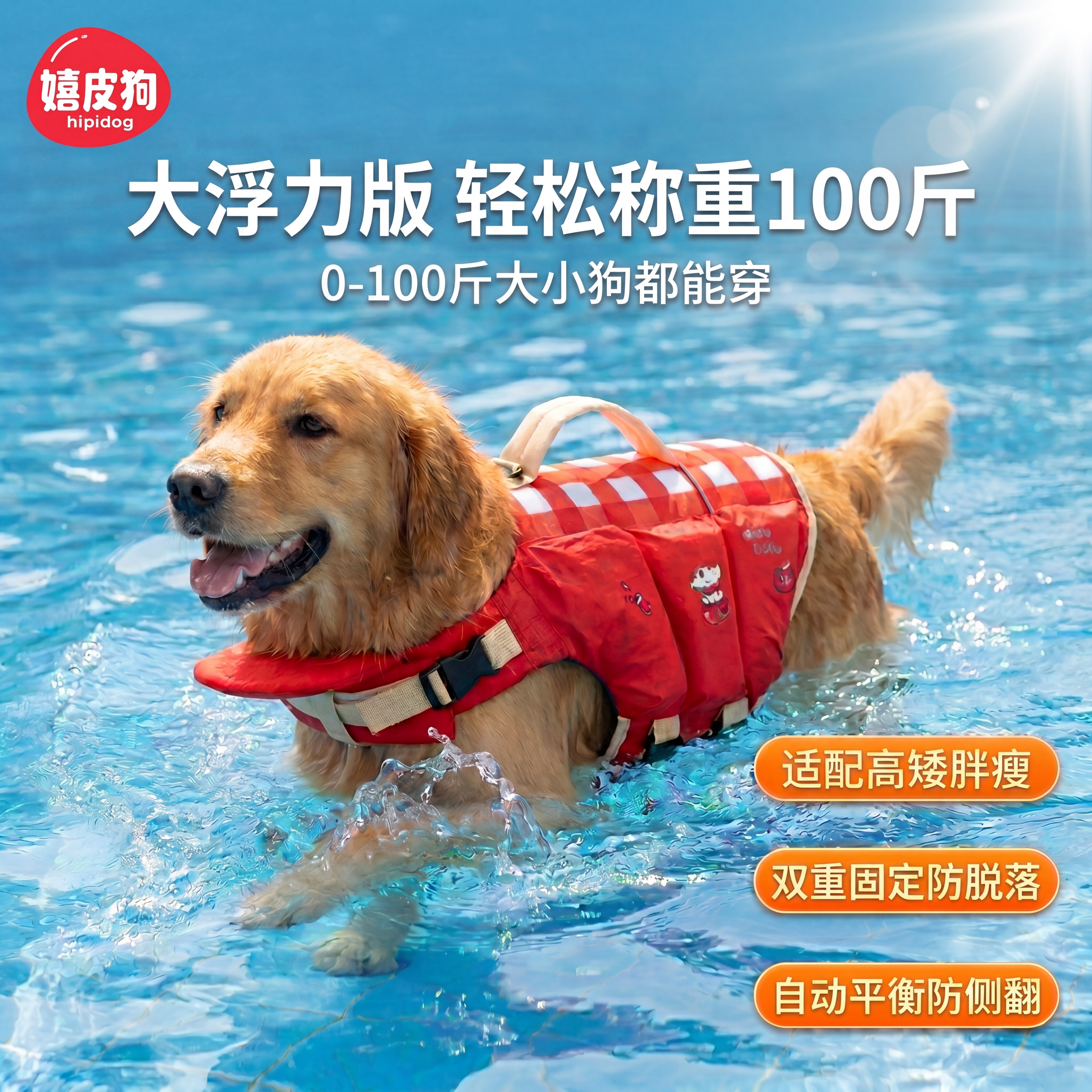 狗狗救生衣2026新款比熊泰迪边牧柯基大中小型犬嬉皮狗宠物游泳衣