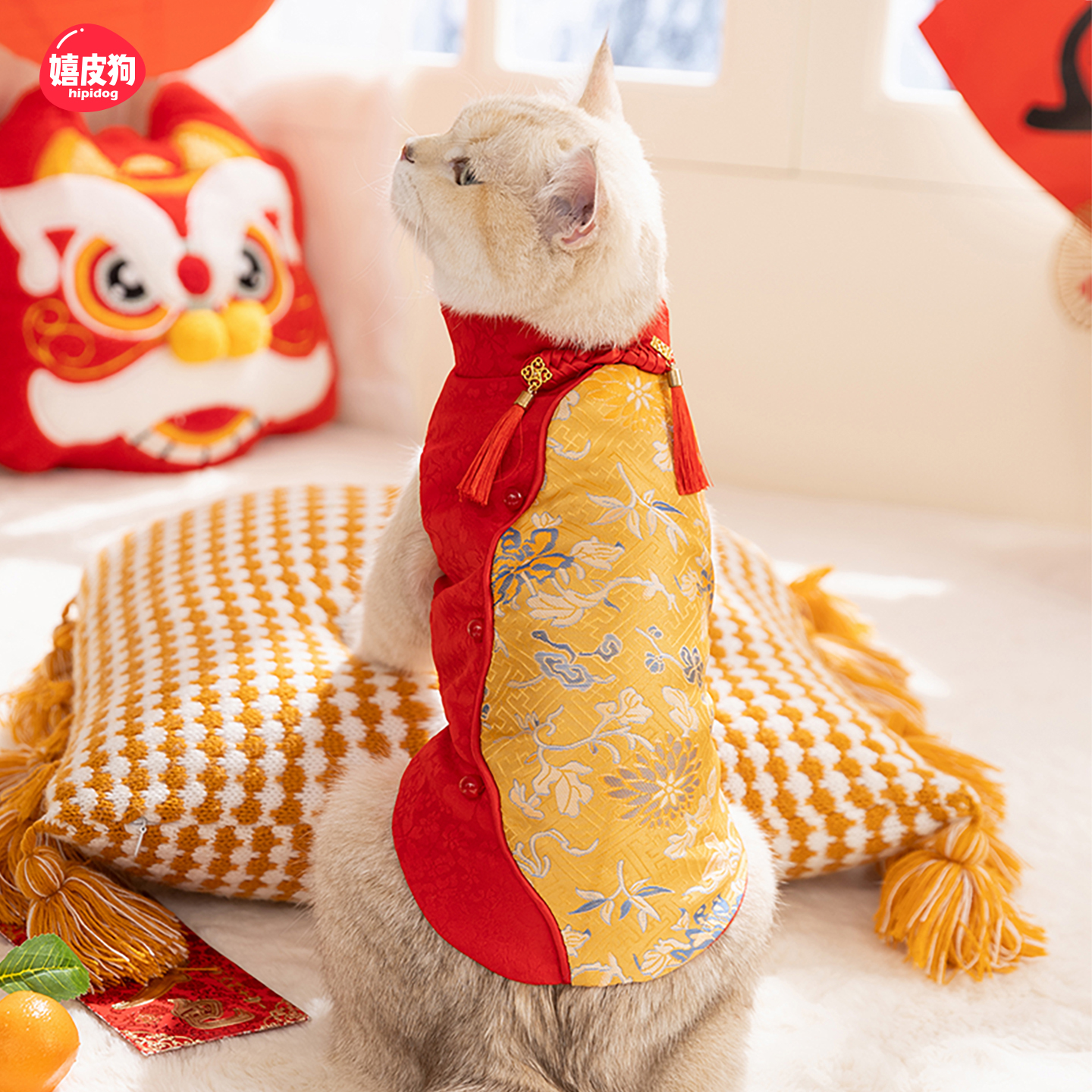 嬉皮狗|猫咪梅花唐装盘扣马甲