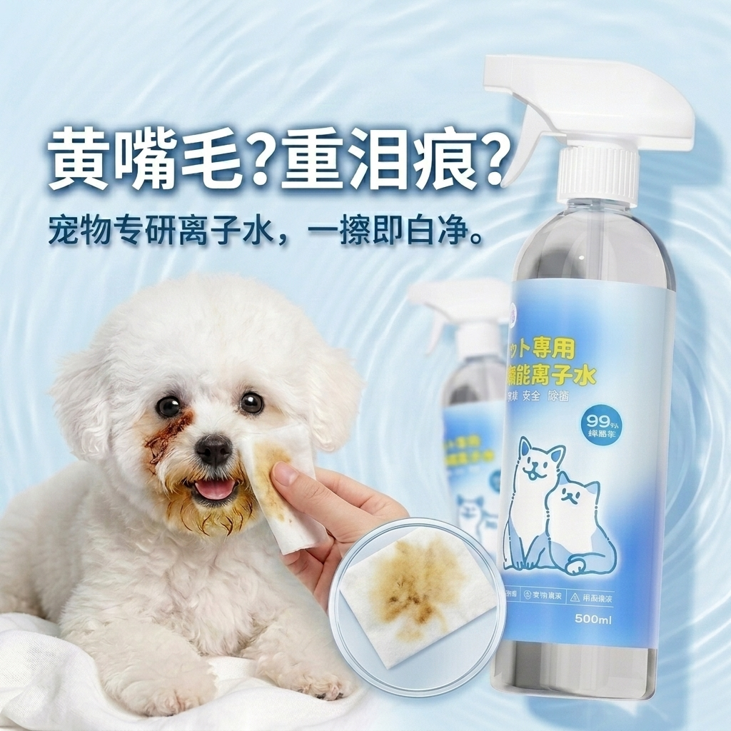 比熊离子水狗狗嘴巴嘴毛去黄泪痕高机能物去泪痕免洗狗雪纳瑞宠物