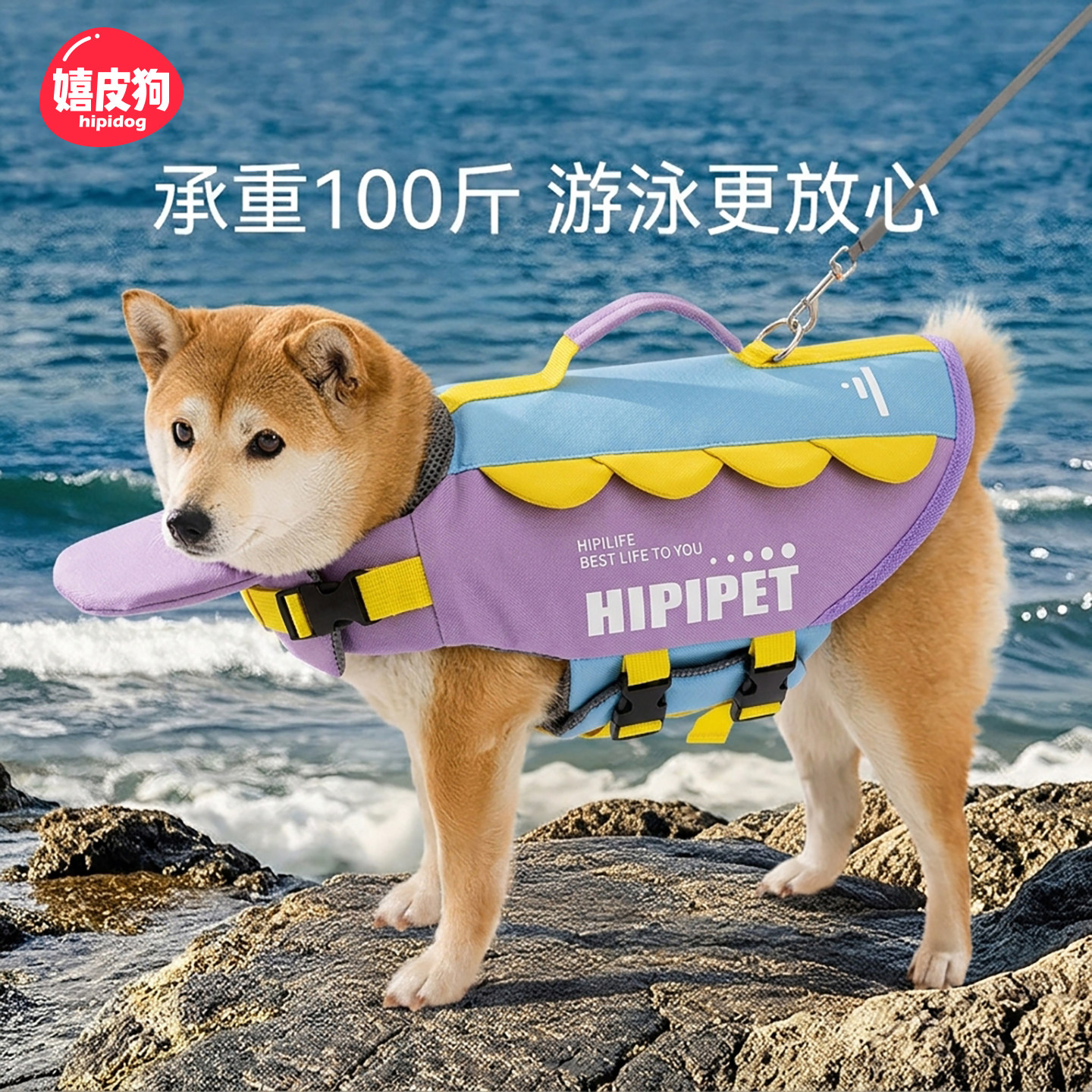 嬉皮狗宠物游泳衣服安全浮力比熊泰迪柴犬大中小型犬小狗狗救生衣