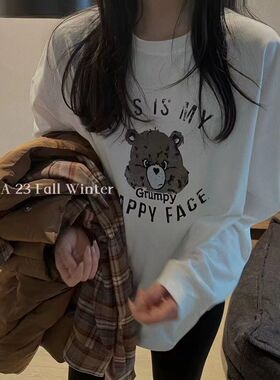 十三行内搭女装2025秋季新款SAINA FASHION卡通印花打底长袖T恤潮