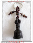 檀木平安铃铛钥匙扣汽车挂件包包装 饰品运财平安吉祥男女创意礼品