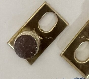 白金机钻石牌加厚银触点开关老式机械跳板白金实心两边短大圆10mm