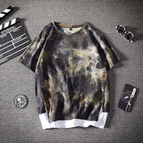 男士短袖t恤迷彩夏季韩版潮男上衣假两件宽松衣服T18820--P35，男装T恤，星座1312