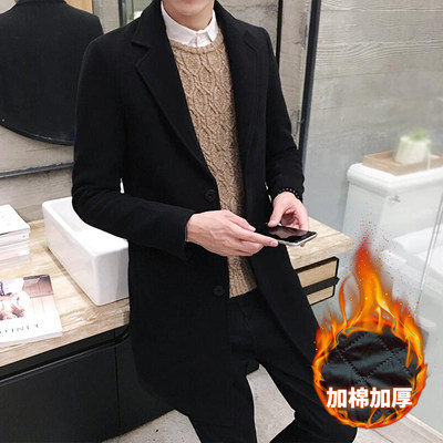 男士中长款风衣男冬季加棉加厚外套毛呢大衣d67---1312--P50,男装毛呢大衣,星座1312