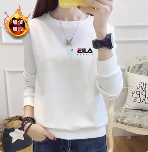 飞乐裴乐菲乐官方旗舰feiler纯棉长袖T恤加绒卫衣女春秋冬款显瘦