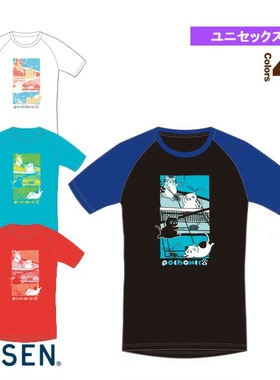 23年春新日本原装正品GOSEN高神胖猫网球羽毛球短袖T恤文化衫速干