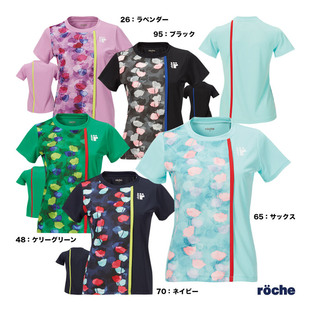 速干 Roche罗氏女士跑步网球羽毛球服上衣t恤短袖 23年新款 日本正品