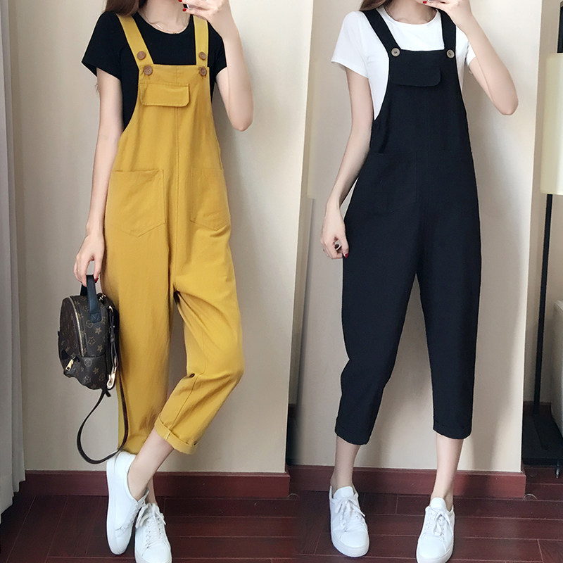 大码女装春夏装时尚套装2019新款孕妇宽松休闲两件套T恤+背带裤在类目 女装/女士精品, 大码女装中 - 来自Buy2taobao.com提供专业的淘宝代购服务