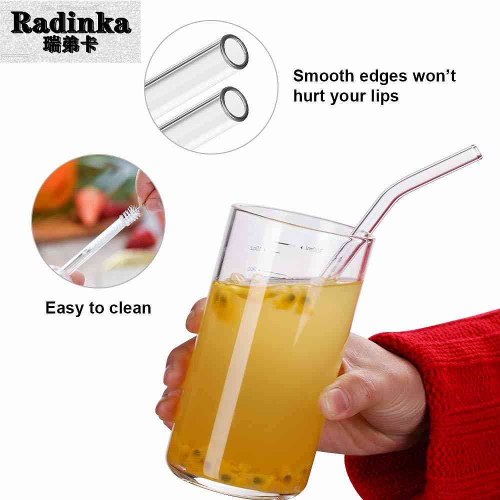 彩色透明玻璃吸管耐热环保可循环使用奶茶吸管高硼硅玻璃fy008