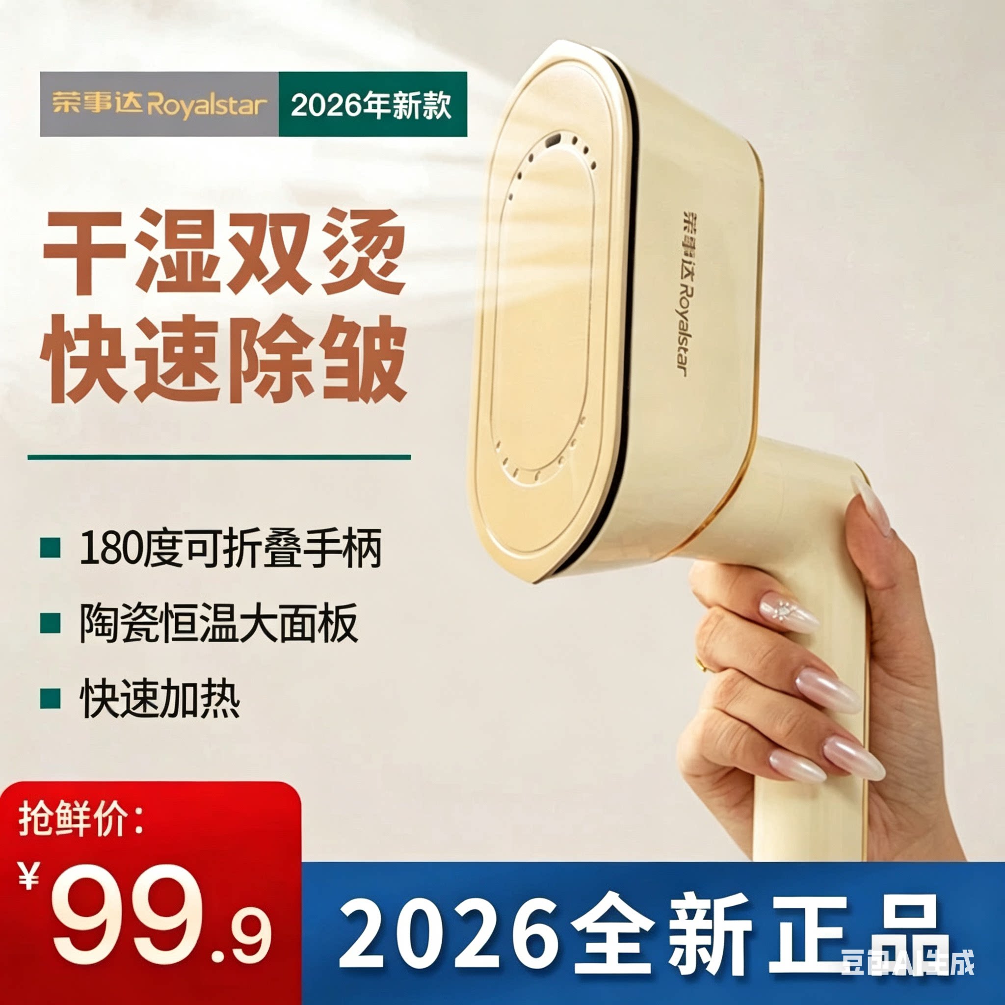 Royalstar/荣事达手持熨烫机便携式电熨斗家用旅行干湿蒸汽熨烫机