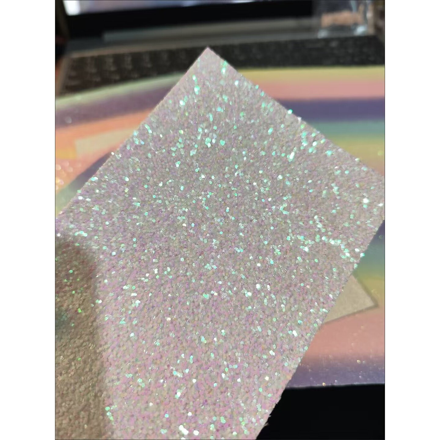 拼豆熨烫布亮晶晶格利特布料DIY闪光皮革手工创意粘贴类图片