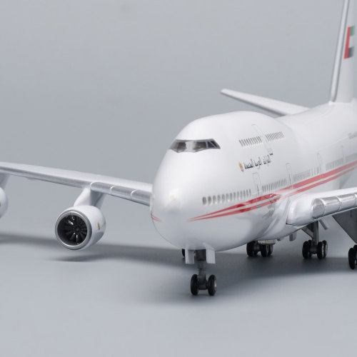带灯阿联酋航空总统专机747仿真民航客机飞机模型摆件礼品礼物
