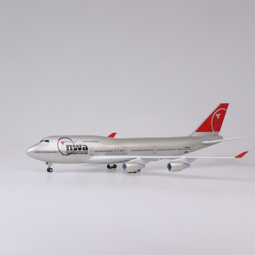 西北航空747飞机模型仿真客机