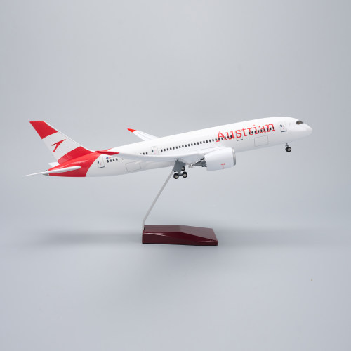 带灯仿真奥地利航空波音787客机飞机模型43cm摆件礼物品Austrian