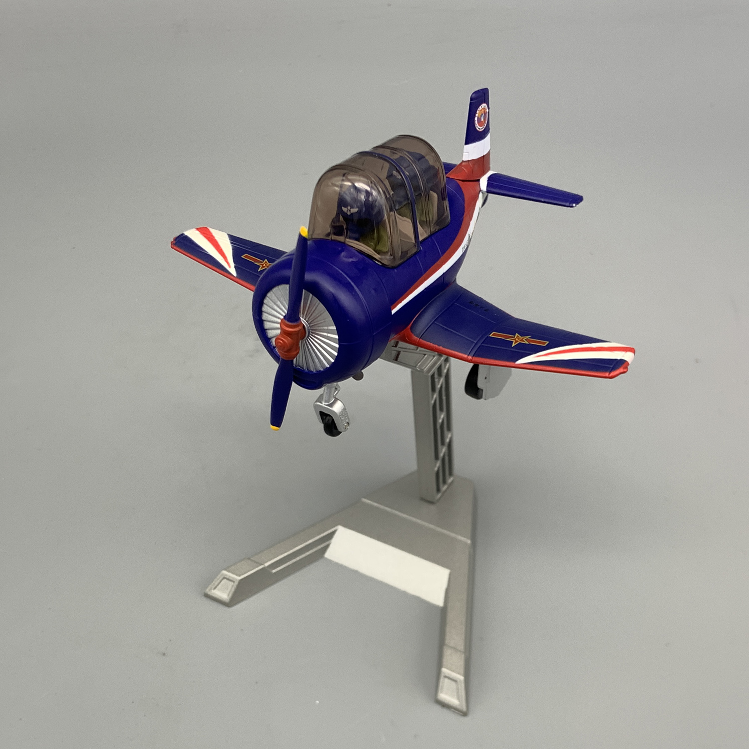 卡通Q版初教六合金飞机模型战斗教练机航模摆件军事礼品礼物初教6