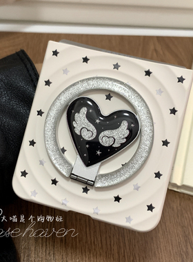 ins风小星星磁吸手机壳适用于三星zflip7/6爱心翅膀支架华为purax硬壳小米mixflip2折叠oppofindN3Flip VFlip
