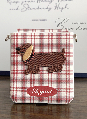 复古皮质格子手机壳MixFlip折叠屏华为pocket2硬壳vivoxflip带中轴保护N3Flip 荣耀MagicVFlip 三星zflip6/5