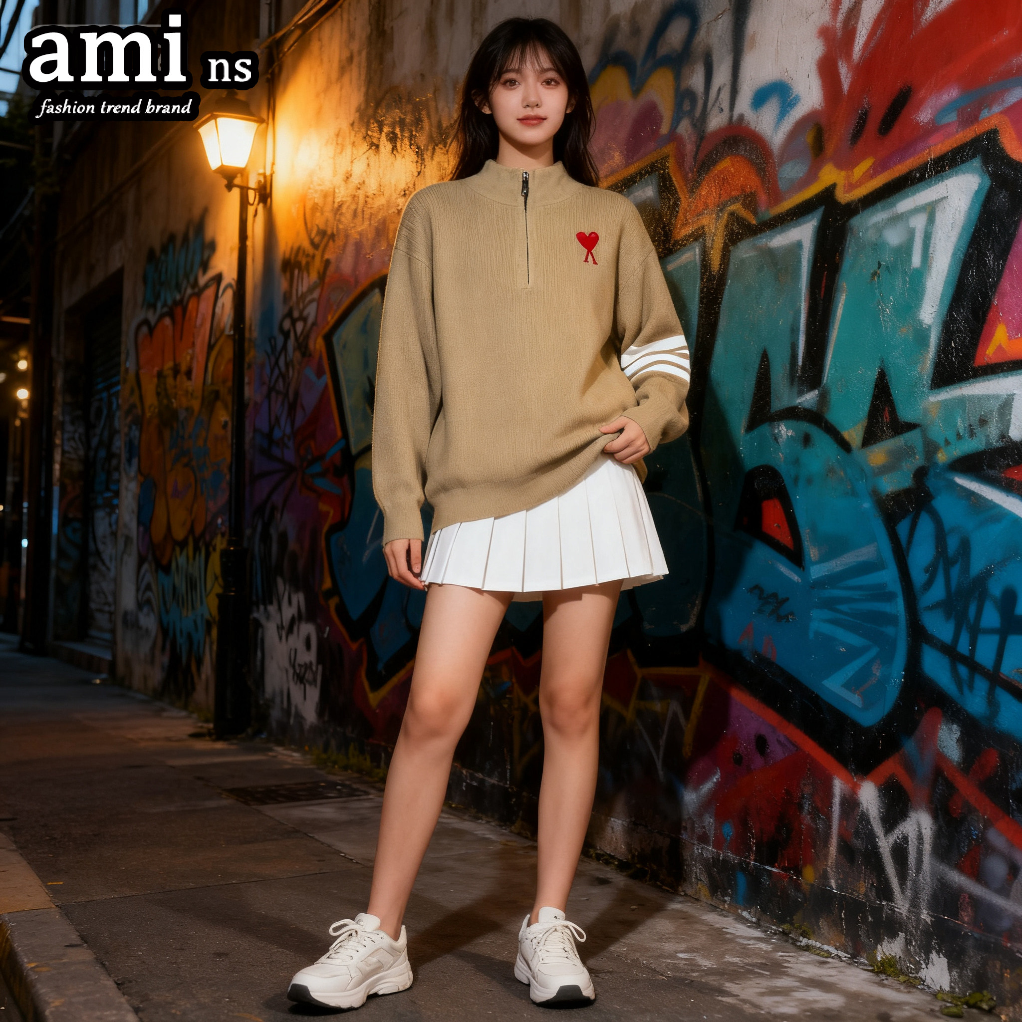 1折区丨奥特莱斯丨AMIns秋冬半拉链情侣款卫衣男女刺绣慵懒风毛衣,运动包/户外包/配件,围巾/围脖,淘宝优惠券,粉丝福利购,淘宝优惠卷