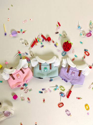 原创现货10cm12cm娃衣棉花娃娃衬衫牛仔裤口袋可爱百搭玩偶服装