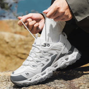 爬山运动鞋 轻量化徒步鞋 子男 女士透气防滑耐磨女鞋 骆驼户外登山鞋