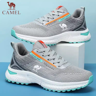 骆驼男鞋运动鞋春夏季网面透气休闲鞋男士轻便软底减震防滑跑步鞋