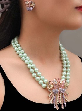 1433studio珍珠项链女款轻奢小众颈链复古时尚气质优雅套装