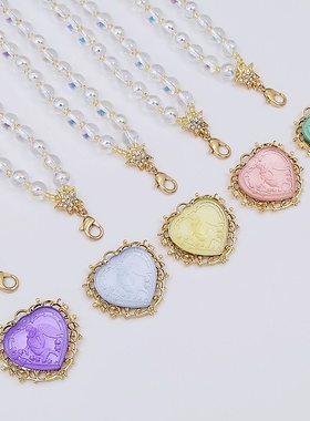 KF男女爱心项链泡泡珠精致甜美